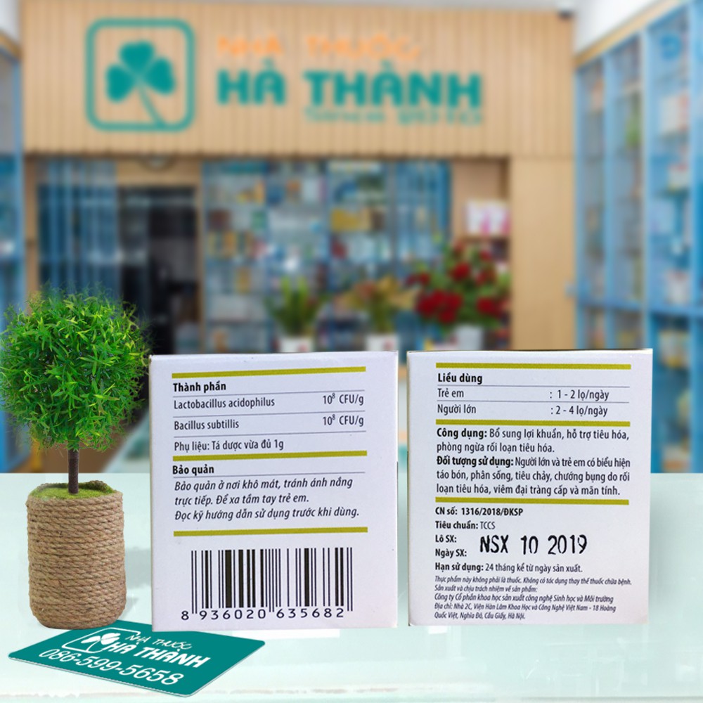 Men tiêu hóa Enterobac - Hộp 10 lọ [SP VIỆN HÀN LÂM]