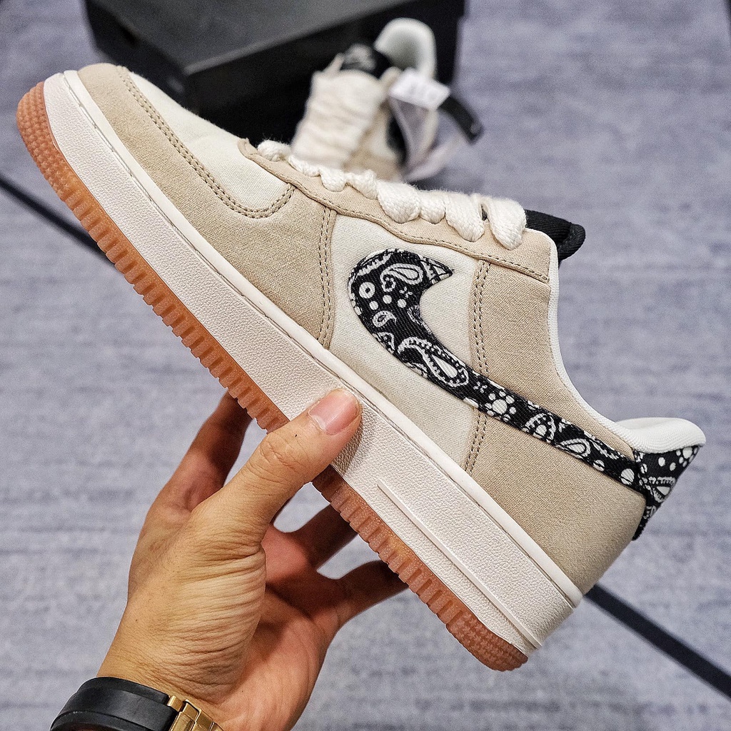 Giày sneaker  Af 1 'PAISLEY SWOOSH' Phối màu cổ điển NAF838668 Full Box Bill