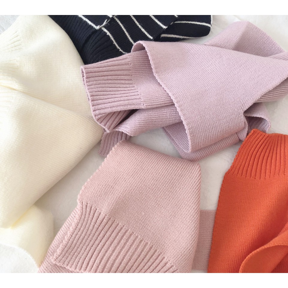 Khăn quàng cổ giả áo dệt kim phối đồ cho bé trai và gái