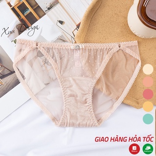 Quần lót nữ ren lưới cao cấp Xuu, kiểu dáng trơn đơn giản mỏng nhẹ QC79