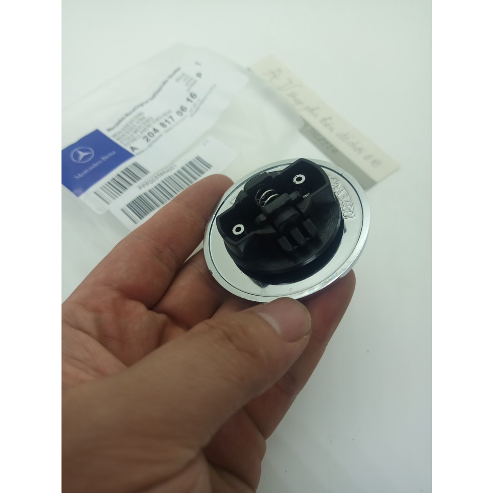 Logo nắp capo đầu xe ô tô Mercedes màu xanh