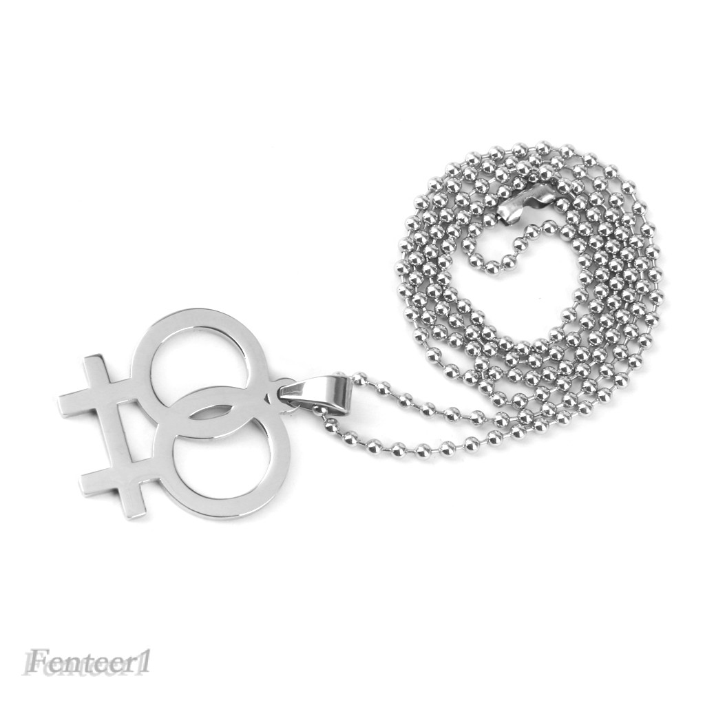 Dây chuyền mặt hình biểu tượng LGBT bằng thép không gỉ