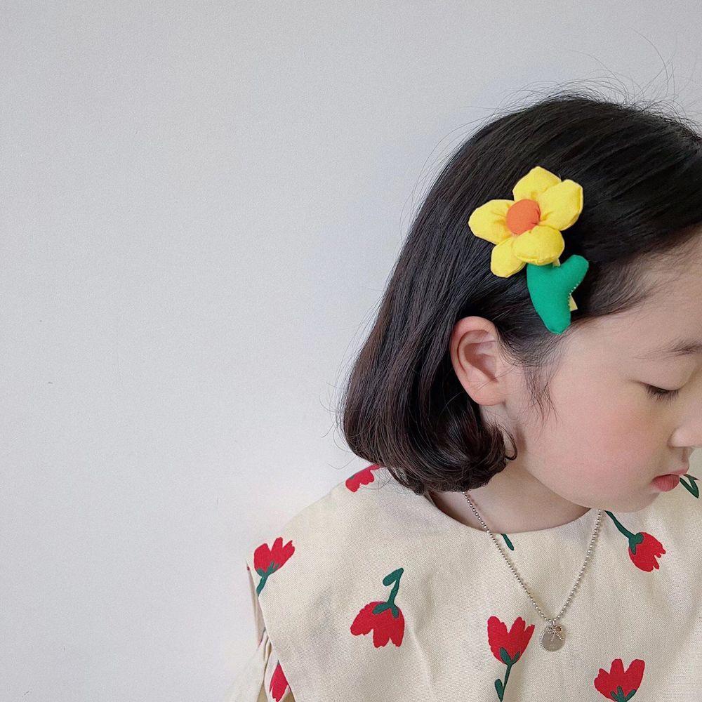 Kẹp Tóc Ba Chiều Chất Liệu Cotton Màu Sắc Ngọt Ngào Xinh Xắn Cho Bé Gái