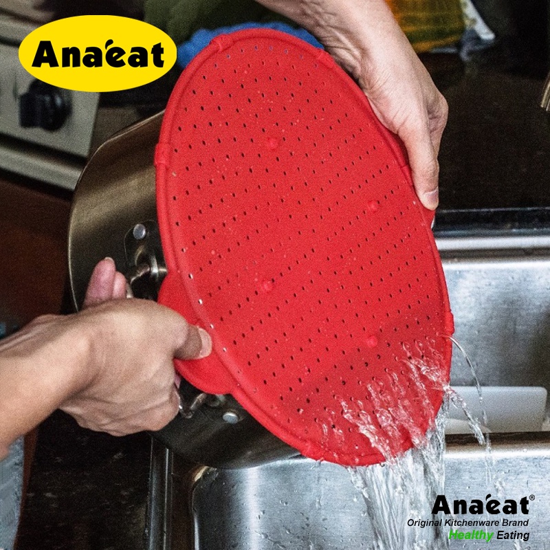 Nắp đậy nồi ANAEAT bằng silicon 3 trong 1 đa năng tiện dụng tùy chọn màu sắc