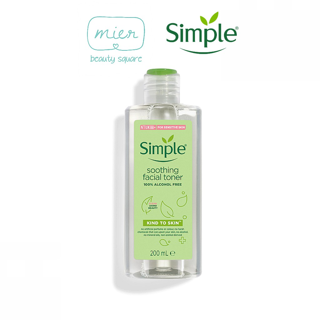 [TẶNG BÔNG] Nước hoa hồng Simple Kind to Skin Soothing Facial Toner 200ml | BigBuy360 - bigbuy360.vn