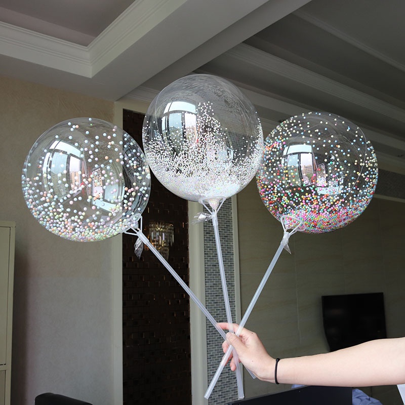 Bong bóng màu trong suốt nhiều kích thước tùy chọn 12 / 18 / 24 Inch