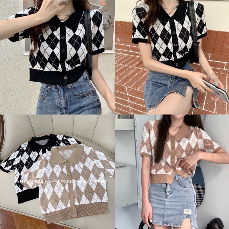 ÁO LEN CROPTOP ZICZAC (HÌNH THẬT TRẢI SÀN)