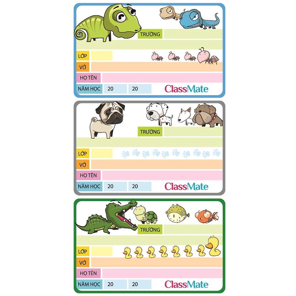 Nhãn vở Classmate Safari CL-NT213 (15 nhãn/tập)