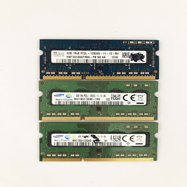 Ram laptop 4GB DDR3L bus 1600 PC3L-12800S nhiều hãng eldipa crucial micron samsung hynix....