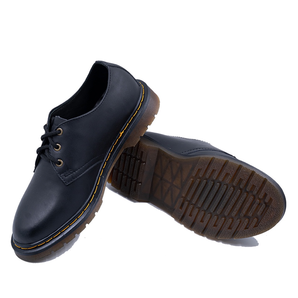 Giày nam da bò cao cấp Dr.martens 1461 MAD Shoes Đen Sáp