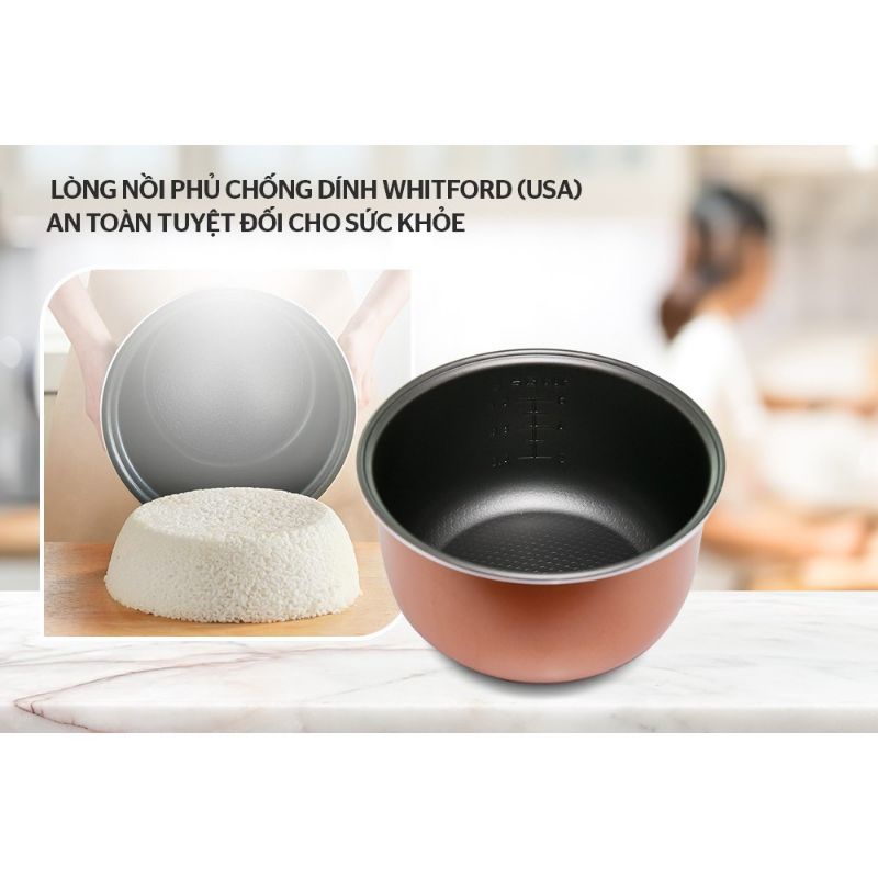 NỒI CƠM ĐIỆN SUNHOUSE Dung tích 1,2L SHD8217W và 1,8 lít  8602W hàng chính hãng bao lỗi 1 đổi 1