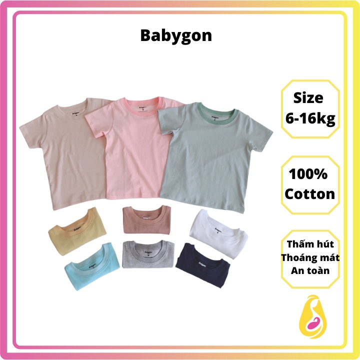 Áo thun bé trai 100% cotton Babygon AO002