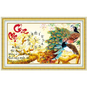 Tranh đính đá CHA MẸ DF166 ( chưa đính) 95x56cm