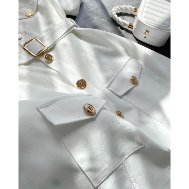 Đầm Suông Vest Nút Kèm Belt