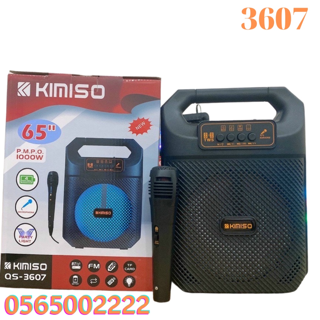 Loa Bluetooth Karaoke Kimiso S1/S2/BKK B98/QS 3607/QS 4605/CL 97/SKD 106 - Loa Không Dây Tặng Kèm Mic Hát Có Dây