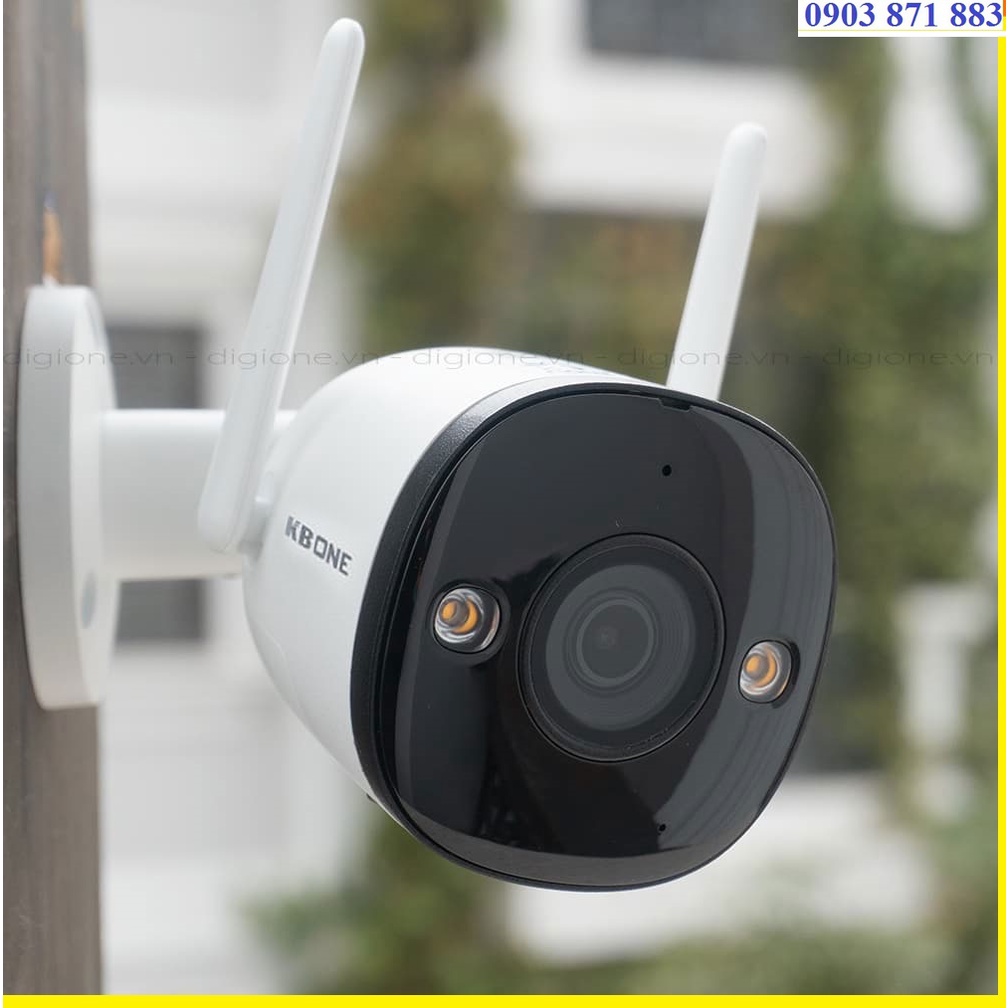 Camera Wifi KBONE KN B21F HD 1080 - Camera Ngoài trời, Ăng ten kép, có màu ban đêm 2022 MỚI - mới nhất hiện nay