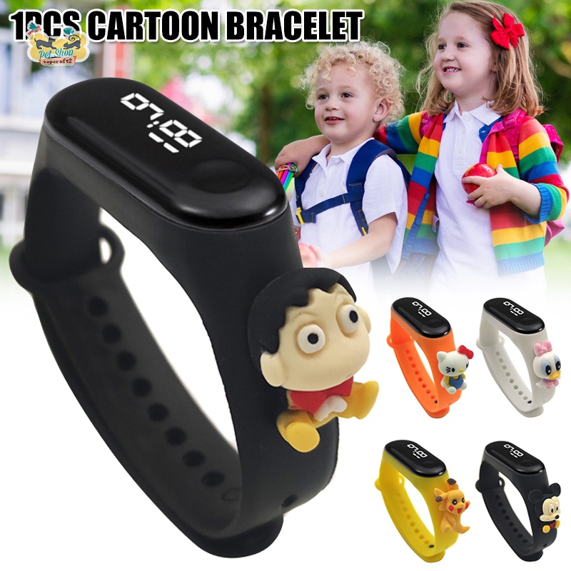 Đồng hồ đeo tay chống nước màn hình cảm ứng hình búp bê hoạt hình dễ thương cho trẻ em