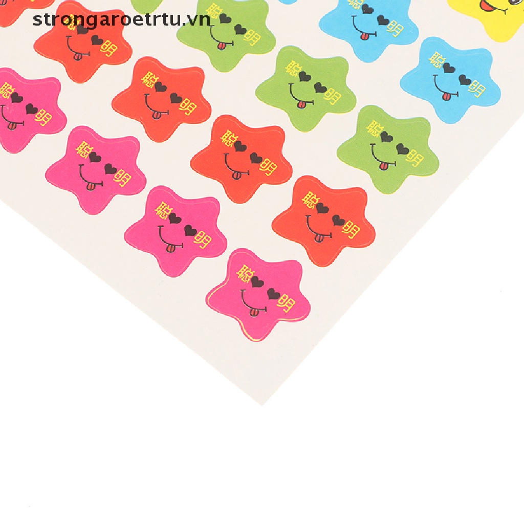 Set 400 Sticker Mặt Cười / Ngôi Sao Dễ Thương Dán Khen Thưởng Cho Bé