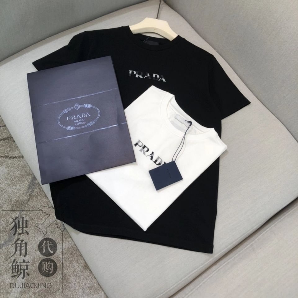 PR Áo Thun Unisex Đếm Thương Mại Nước Ngoài In Chữ Đơn Giản Chất Lượng Cao Phong Cách Âu Mỹ