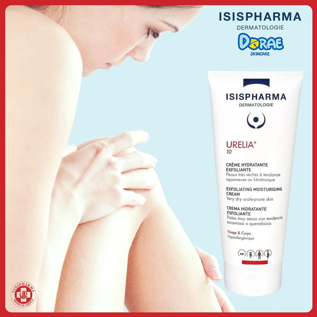 ✅ Kem hỗ trợ làm dịu da kích ứng tăng sừng, vảy nến, da tiết bã ISIS Pharma Urelia 10