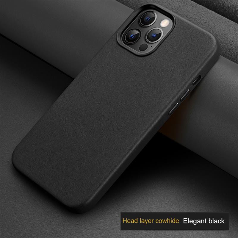 Ốp Điện Thoại Da Từ Tính Kiêm Sạc Không Dây Magsfe Cho iPhone 12 12 Mini 12 Pro Max