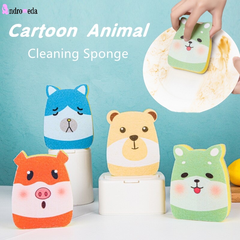 Miếng Bọt Biển Rửa Chén Hình Động Vật Hoạt Hình Dễ Thương