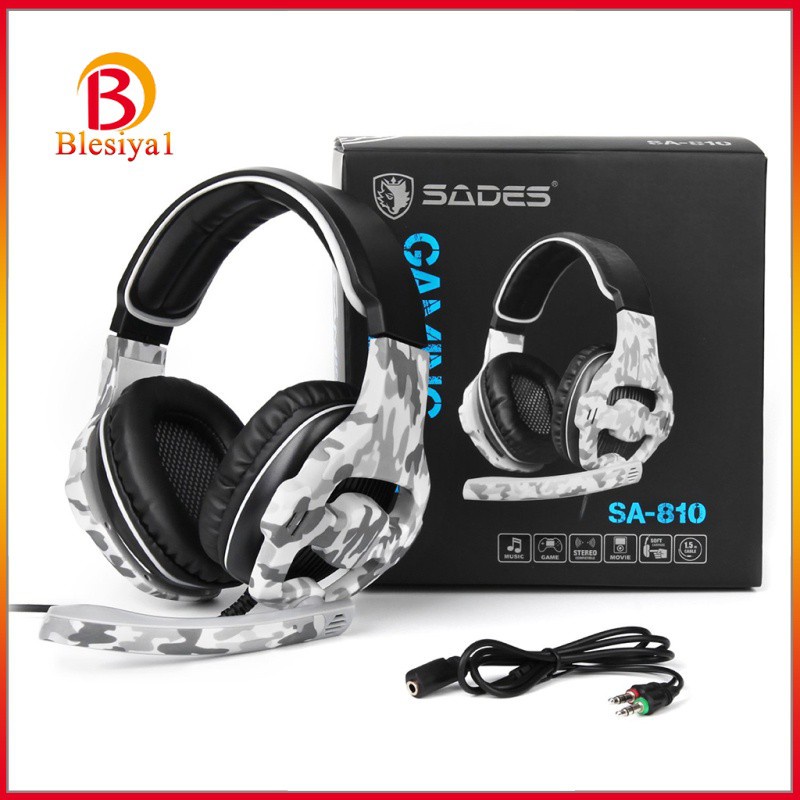 [BLESIYA1] Professional LED PC Gamer Headsets 3.5mm Wired Headphones with MIC Over Ear