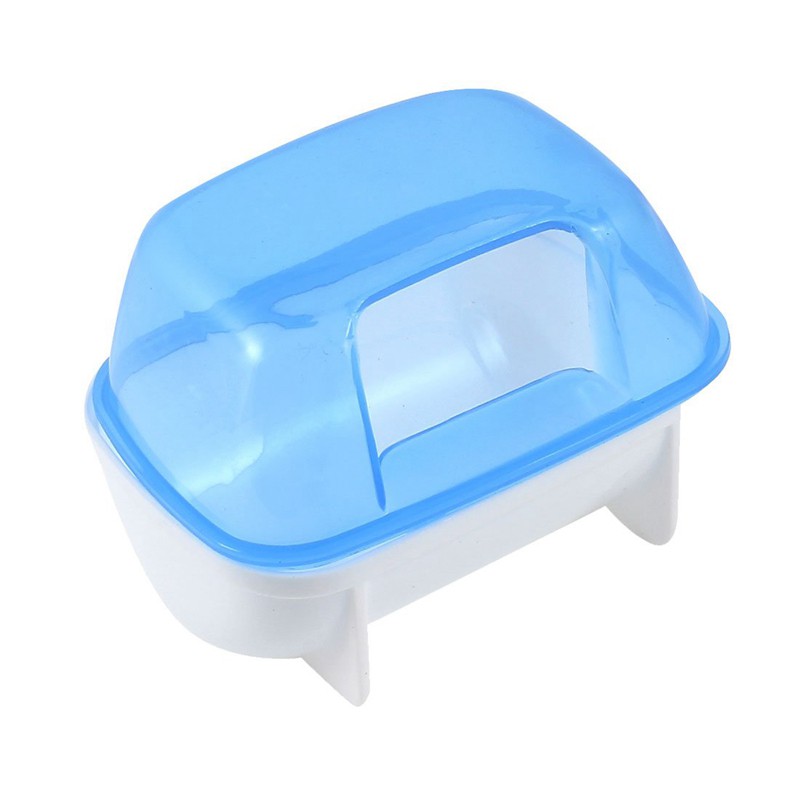 Bồn tắm màu xanh dương và trắng 10x7x7cm cho chuột hamster