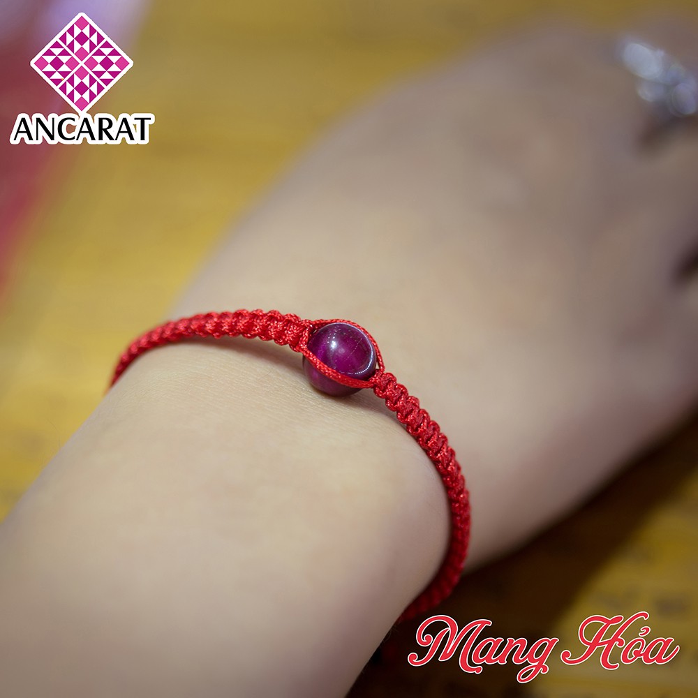 ANCARAT - Vòng tay Handmade đá Mắt Hổ ngũ hành phong thuỷ - Mệnh Hỏa - VT12