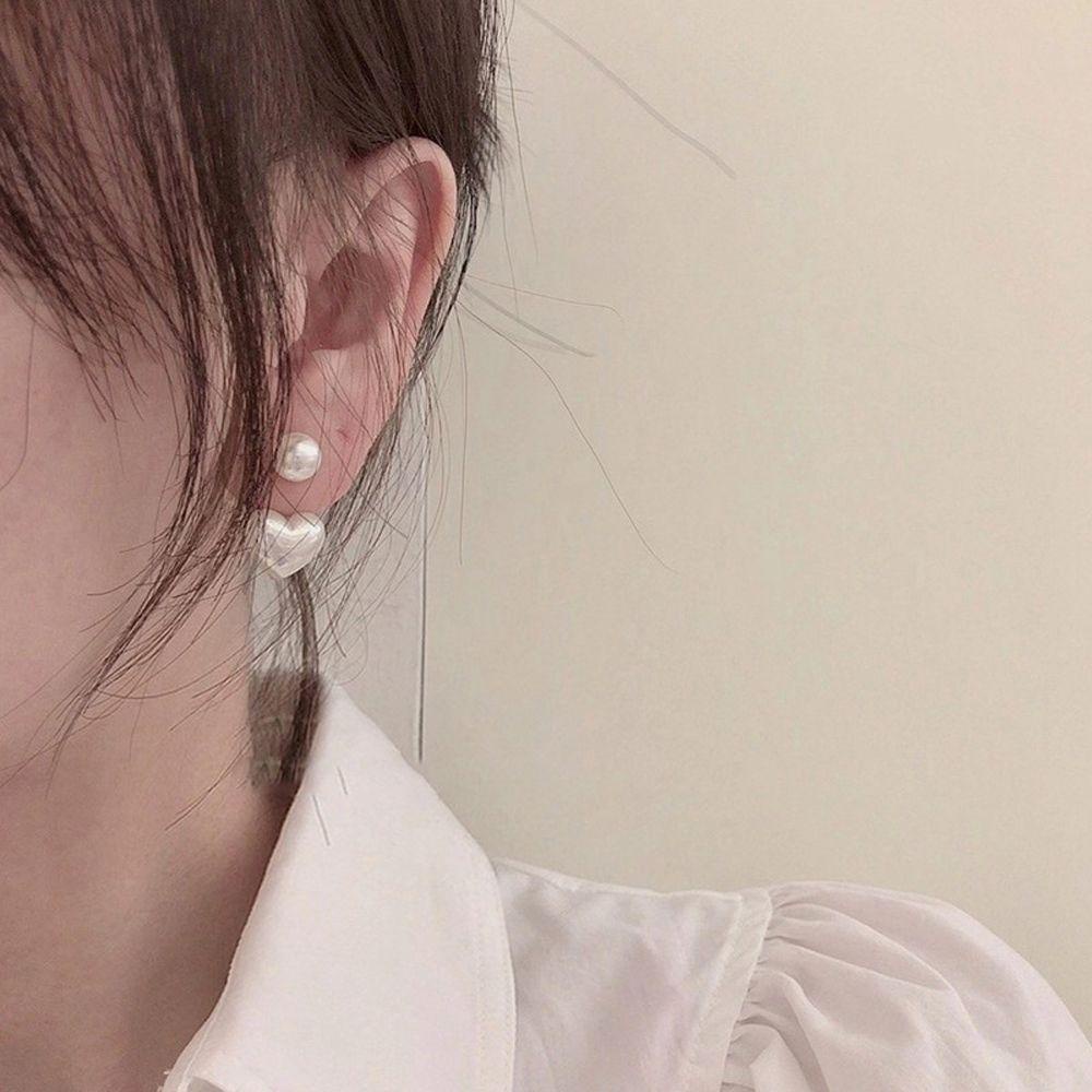 Bông Tai Ngọc Trai Hình Quả Đào Sang Trọng Cho Nữ