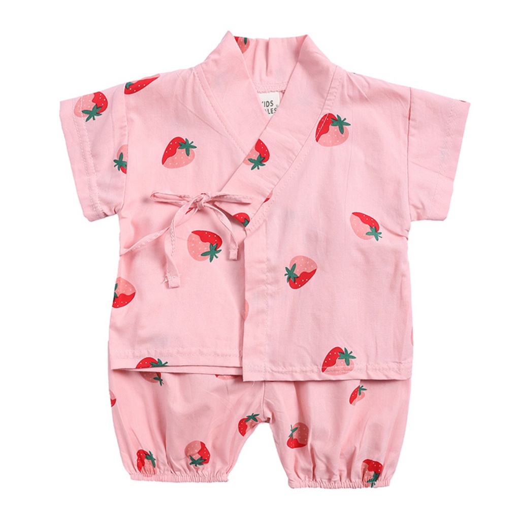 Bộ Đồ Ngủ Cộc tay Cho Bé, Set Bộ Pijama Yukata Phong Cách Nhật Bản, Chất Cotton Đũi Mềm Mát Cho Bé Trai, Bé Gái_Umeekids