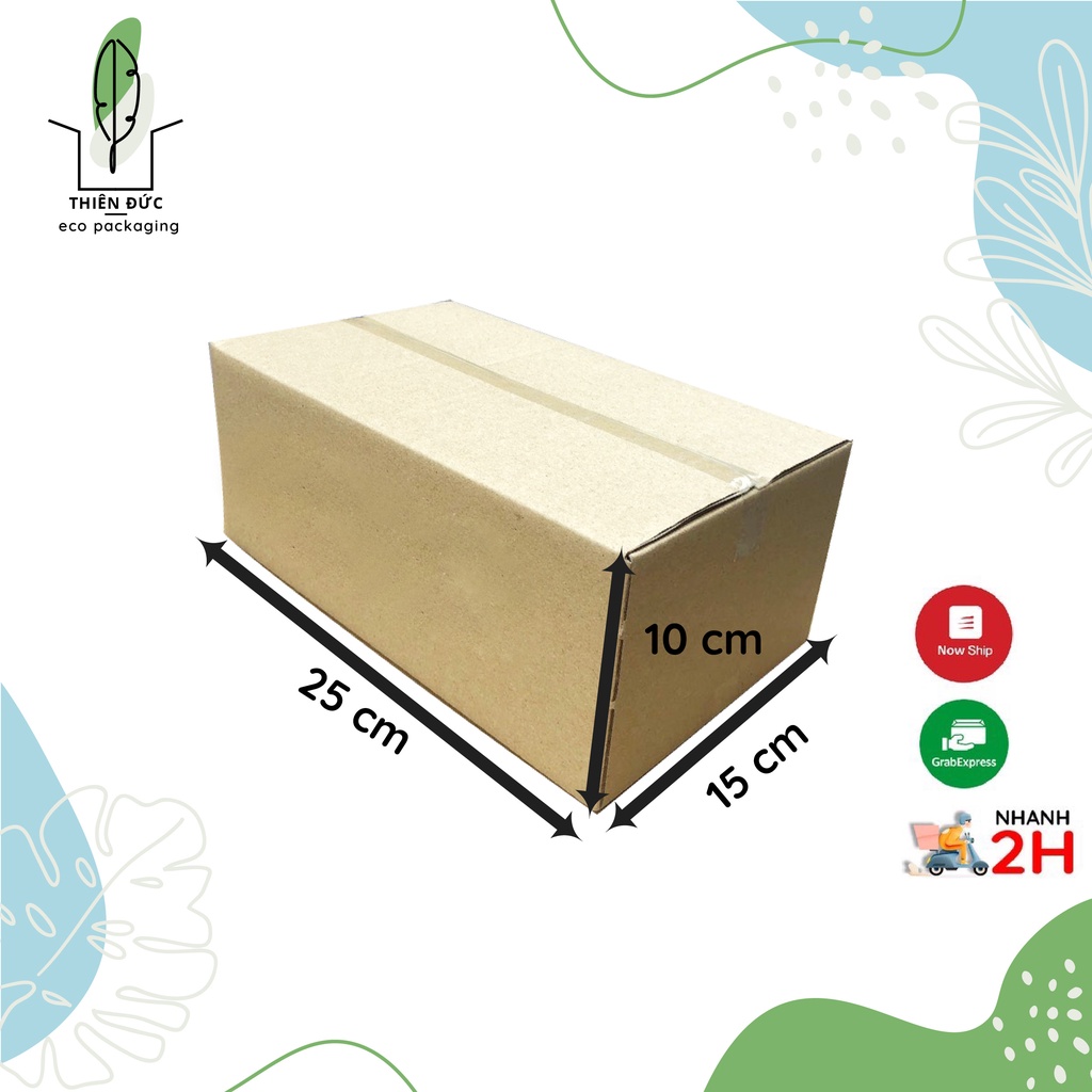 Combo 10 thùng carton 25x15x10 cm giá rẻ . Thùng giấy nhỏ đựng phụ kiện điện thoại, linh kiện, đóng hàng