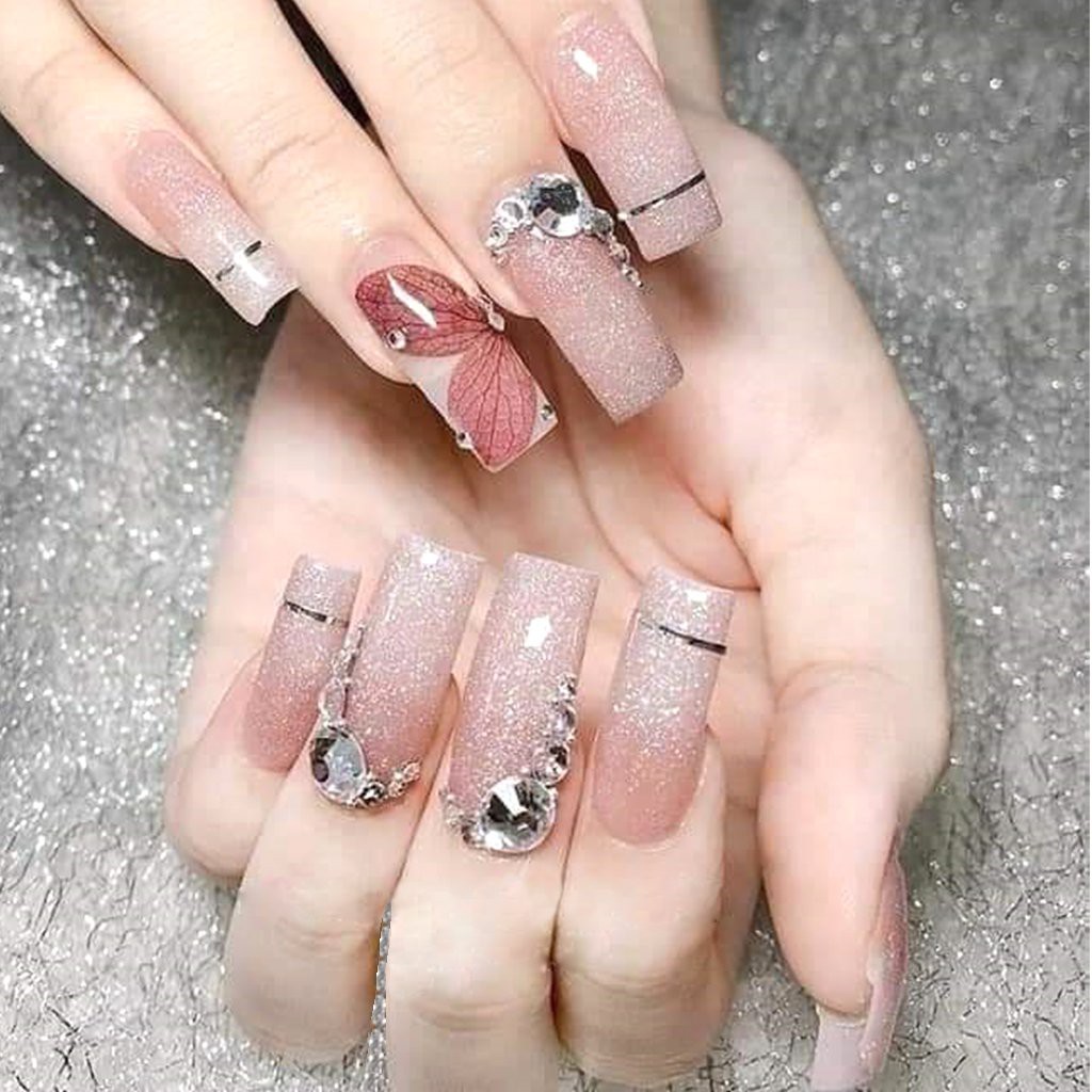 Hoa khô trang trí móng tay - Set 7 màu hoa khô nail, cánh hoa to và mỏng đắp ẩn theo phong cách Hàn Nhật