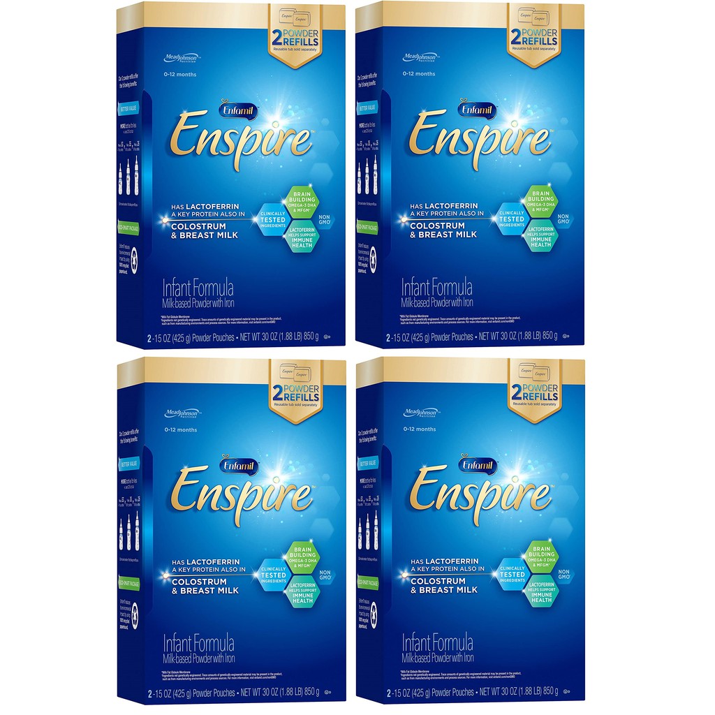 Combo 4 hộp sữa Enfamil Enspire 850 gram - hàng Mỹ