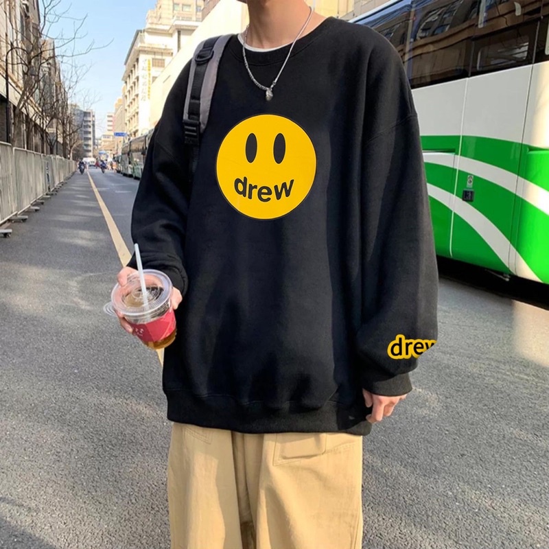 Áo Hoodie Drew nam nữ, áo sweater Chất nỉ bông dầy dặn , form rộng under Hà Nội Nam Nữ Unisex - In Hình Local Brand