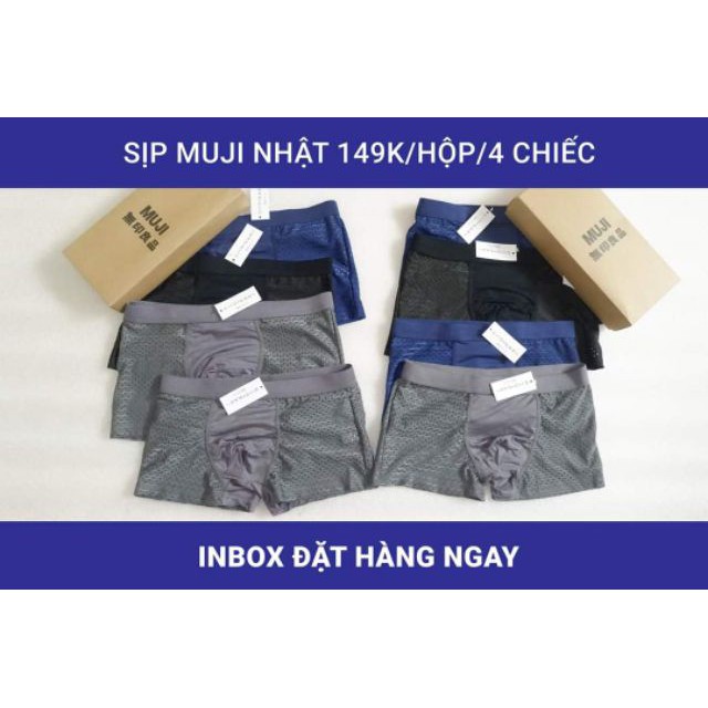 HÔP - 4 quần lót ĐÙI nam xuất nhật có giãn 4 chiều - B08