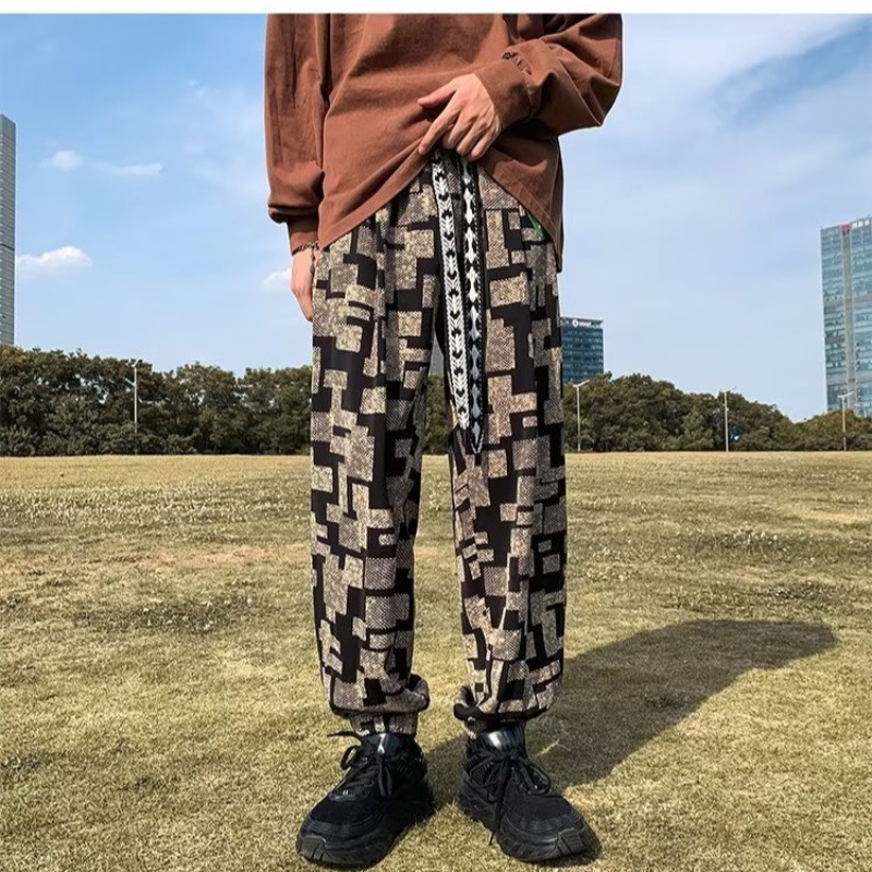 Quần Thể Thao Dáng Rộng Sọc Ca Rô Thời Trang Hàn Quốc Trẻ Trung