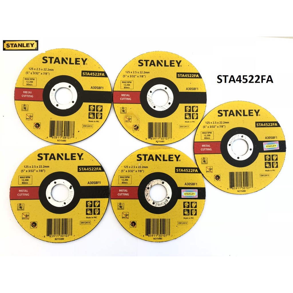 COMBO 5 Đá cắt 125*2.5*22mm Stanley - STA4522FA.5