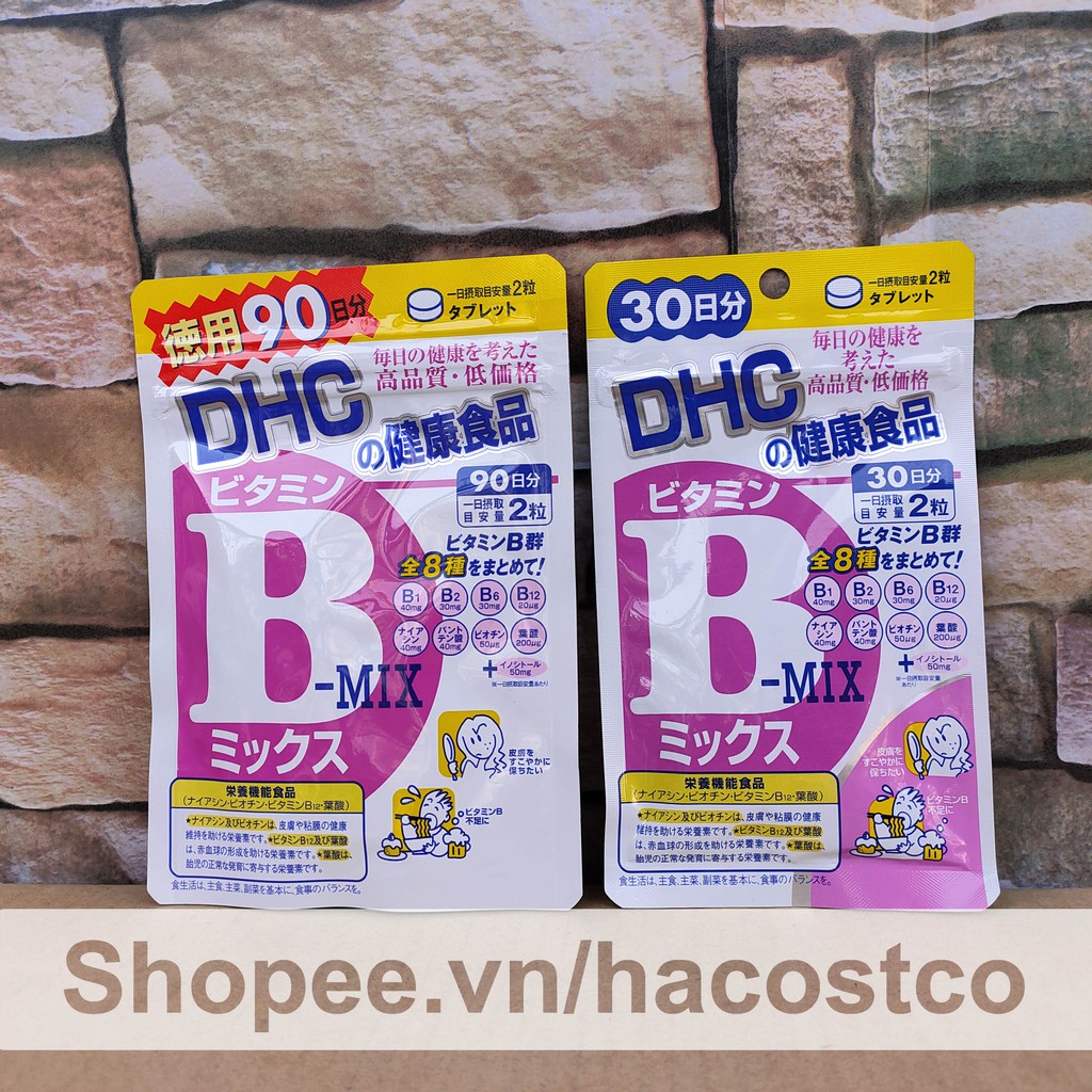 Viên uống DHC Vitamin B mix 30 ngày và 90 ngày dùng của Nhật