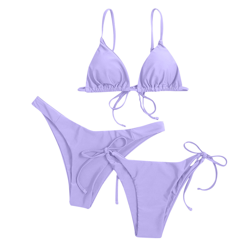 Set Bikini Màu Trơn Thiết Kế Quyến Rũ Cho Phái Nữ | BigBuy360 - bigbuy360.vn