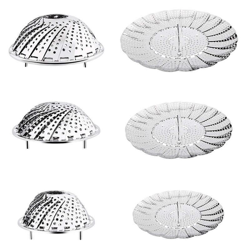 Vỉ Hấp Bằng Thép Không Gỉ 430 Có Thể Gấp Gọn Tiện Dụng