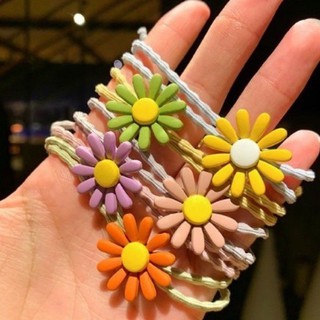 Dây Chun Cột Tóc mẫu Hoa Cúc Xinh Xắn Siêu Dễ Thương,dây Thun buộc tóc đính đá có thể làm vòng đeo tay