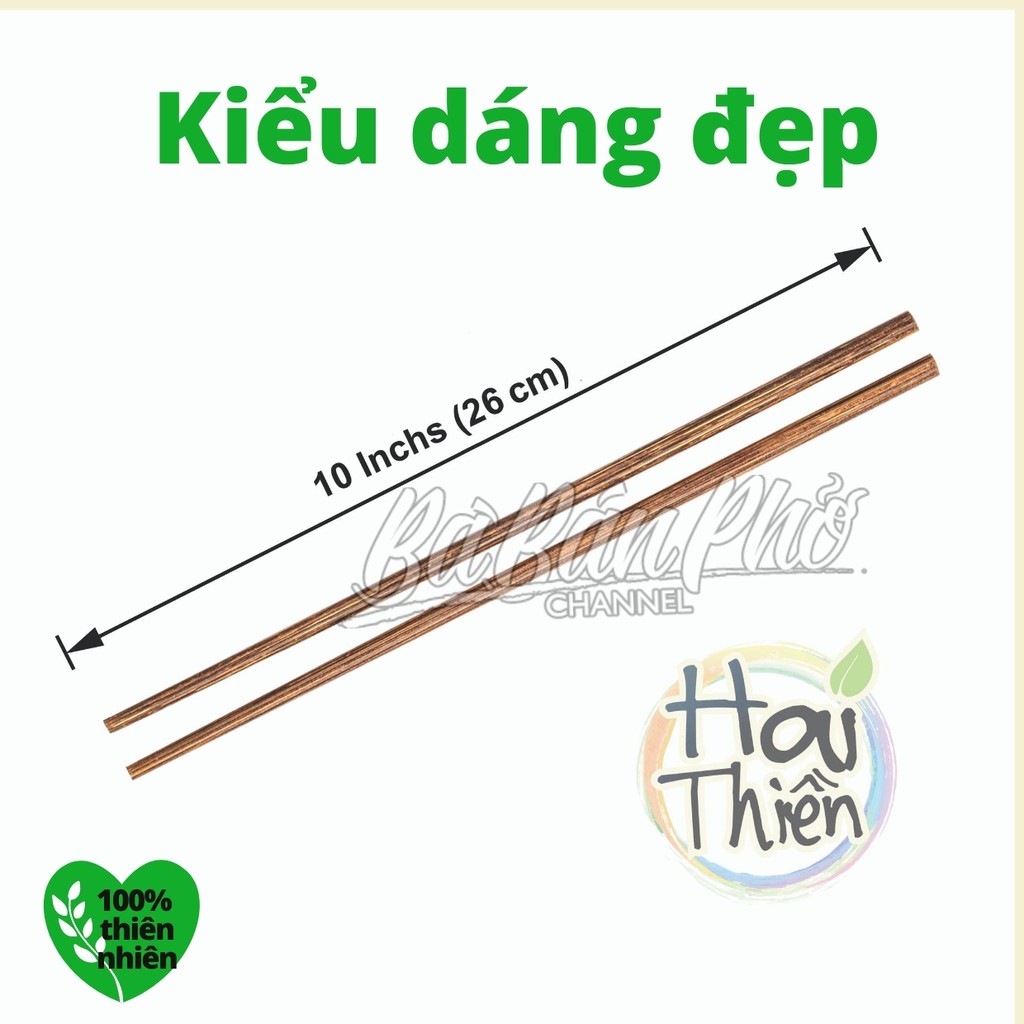 Đũa Gỗ Cây Kè HAI THIỀN Xuất Khẩu Mỹ -  Siêu Chắc Siêu Bền - Không Bất Kỳ Hóa Chất hay Chất bảo Quản nào