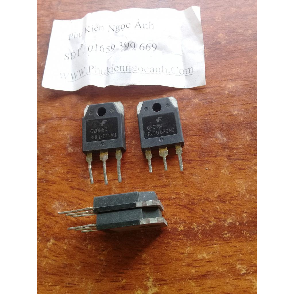 G20N60 igbt G20N60RUFD, SGH20N60RUFD chịu dòng 20A 600V bóc máy nguyên zin