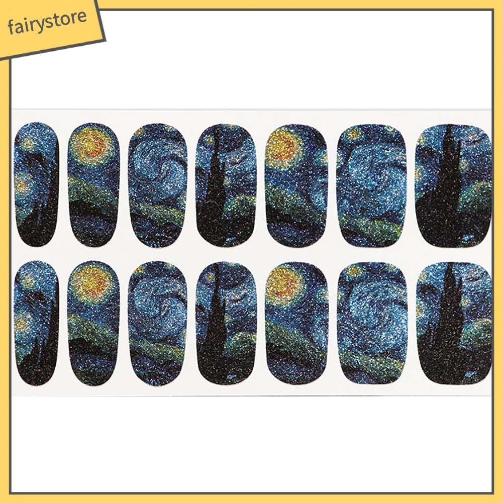 Bộ 14 Miếng Dán Trang Trí Móng Tay Xinh Xắn