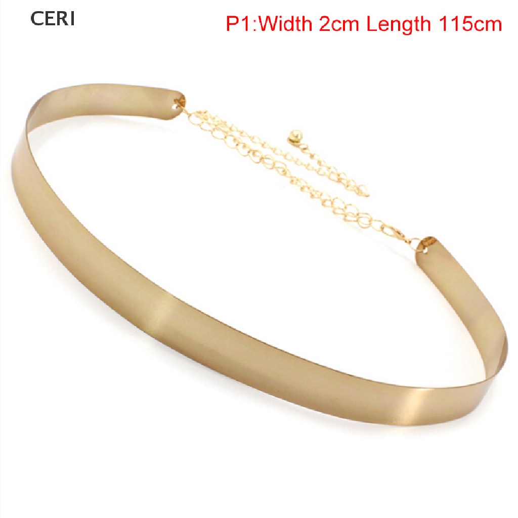 Thắt Lưng Dạng Xích Bằng Kim Loại Mạ Vàng / Bạc Cho Nữ