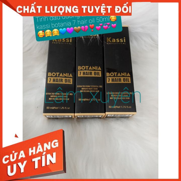 Tinh dầu dưỡng tóc Kassi Botania 50ml, chiết xuất 7 loại dầu thiên nhiên  FREESHIP  nuôi dưỡng tóc khỏe. cải thiện xơ.