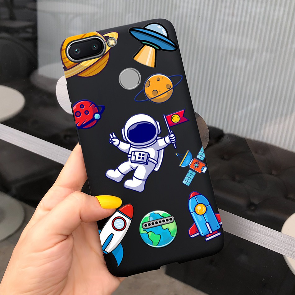 Ốp Điện Thoại TPU Silicone Mềm In Hình Phi Hành Gia Cho Xiaomi Redmi 6 / Redmi 6A / Redmi 6 Pro Redmi6