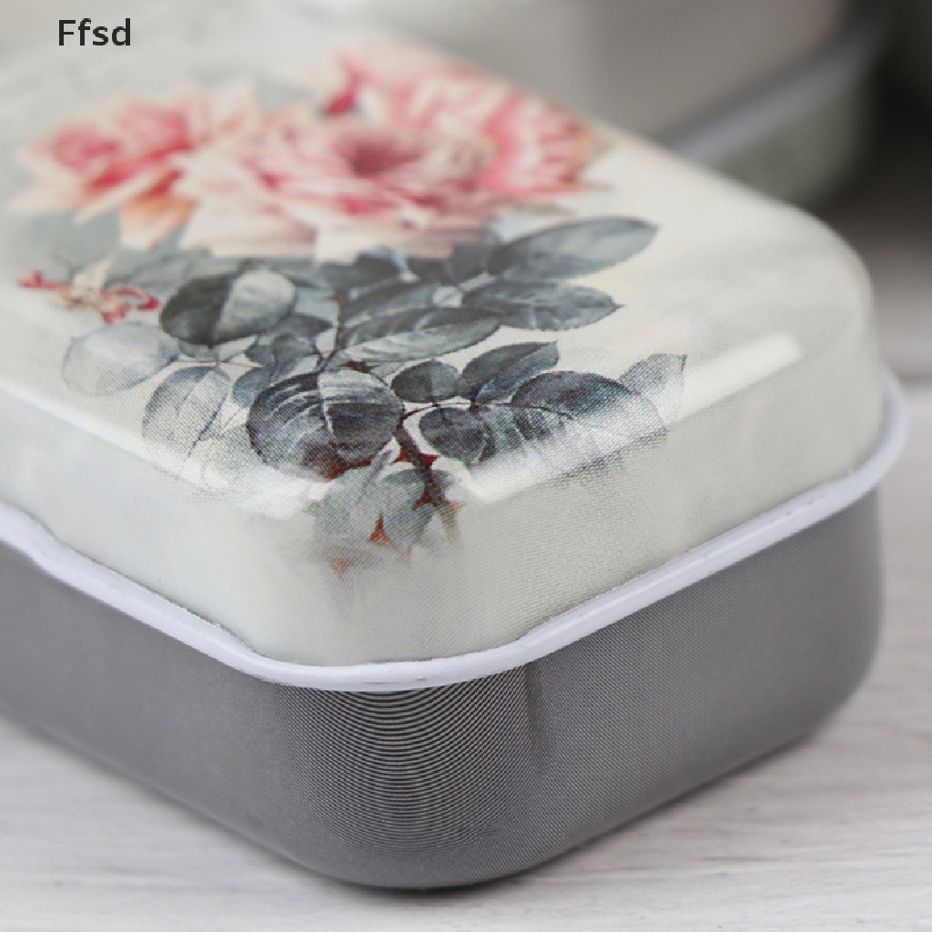 {Ffsd} Hộp Thiếc Mini Hình Chữ Nhật Nhỏ Đựng Trang Sức / Đồng Xu / Đồ Trang Sức Bán Chạy