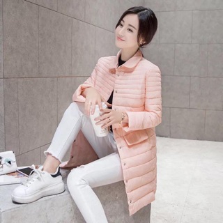 Áo phao lông vũ dáng dài siêu nhẹ